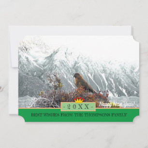 Kia Parrot & Bonne Année ! Carte /Nouvelle-Zélande