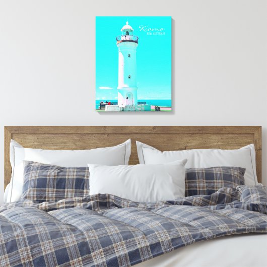 Kiama vuurtoren NSW Australië Canvas Afdruk (Insitu (Slaapkamer))