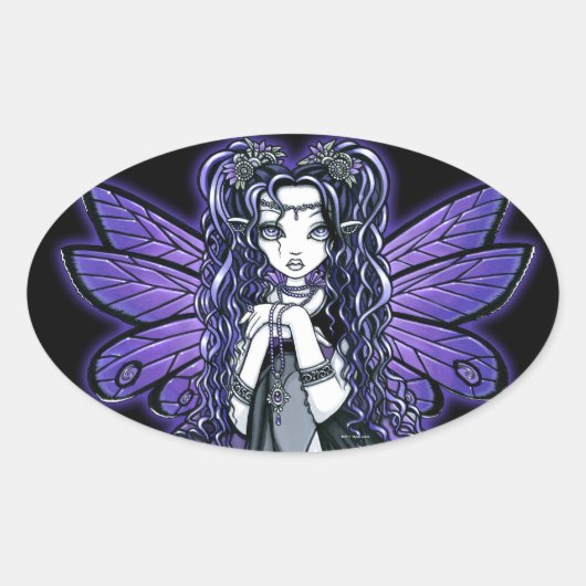 "Kiara" Gotische Vlinder Fairy Prinses Stickers (Voorkant)