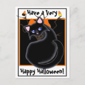 Kiara Toon Kitty Chat Noir Avec Carte Postale Arbr (Devant)