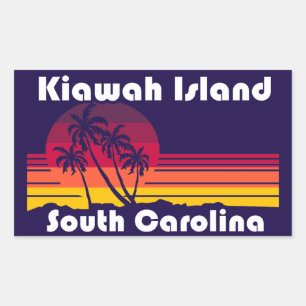 Kiawah Island Beach, Zuid-Carolina Rechthoekige Sticker