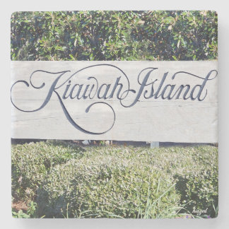 Kiawah Island, South Carolina, SC Marble Onderzett Stenen Onderzetter