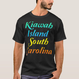 Kiawah Island South Carolina SC Palm Tree Surfboar T-shirt