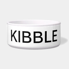 "KIBBLE" Vetgedrukte typografie Pet Bowl - Modern Voerbakje