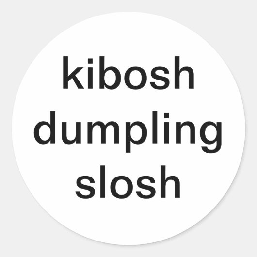 kibosh dumpling slosh Hankamer Artjunkhaus Stripve Ronde Sticker (Voorkant)