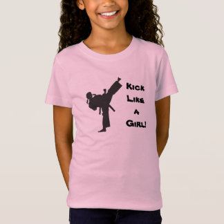 Kick als een meisje met martial Arts, Tae Kwon Do T-shirt