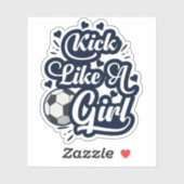 Kick als een meisje sticker (Vel)