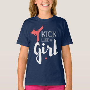 Kick als een meisje t-shirt
