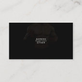 Kick boxing élégant, carte de visite de combat (Dos)