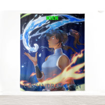 KICK Cassandra Saturn Groot wandtapijt