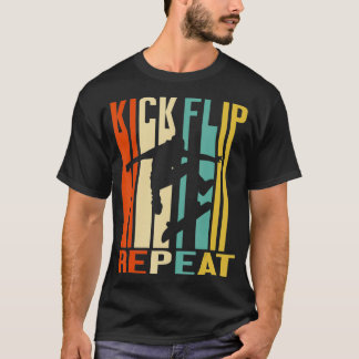 Kick Flip Schaats herhalen T-shirt
