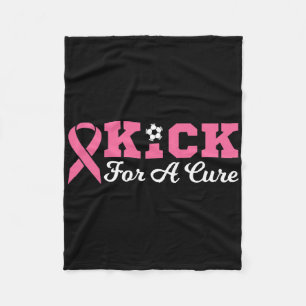 Kick for a Cure Soccer Breast Cancer Awareness GIF Fleece Deken