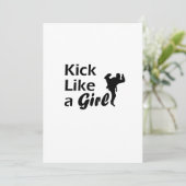 Kick Like A Girl Karate Tae Kwon Do Martial Arts V (Staand voorkant)