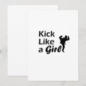 Kick Like A Girl Karate Tae Kwon Do Martial Arts V (Voorkant / Achterkant)