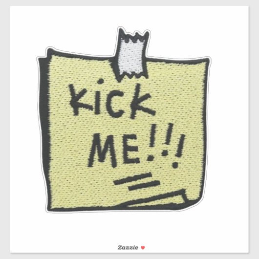 Kick Me Patch Sticker (Vel)