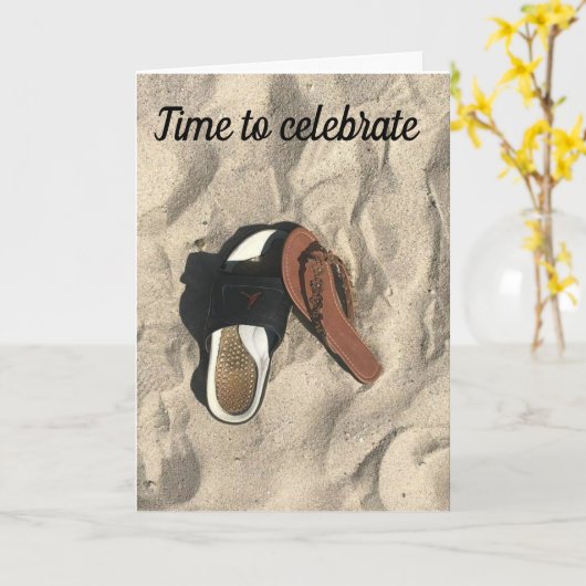 KICK OFF OUR SHOES *VIER ONS JUBILEUM* KAART (Gele Bloem)