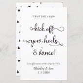 "Kick off your heels and dance" zwarte bruiloft (Voorkant / Achterkant)