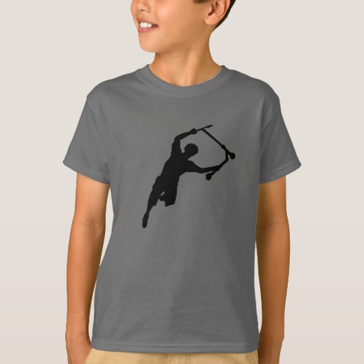 Kick Scooter Sport Fun Silhouette T-shirt (Voorkant)