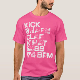 Kick Snare Clap Hi Pet Bass 174 Bpm Synthesizer Dr T-shirt