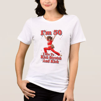 Kick Stretch en Kick - Grappig 50e Verjaardagscade Tri-Blend Shirt