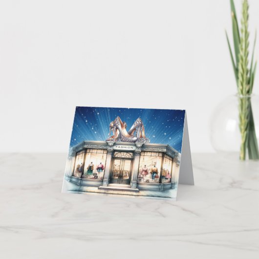 Kick Up Uw HOGE HAKKEN Mode merk. boetiek Bedankkaart (Voorkant)