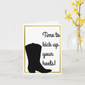 Kick Up Your Boots - Cowboy Carte Anniversaire - O (Fleur jaune)