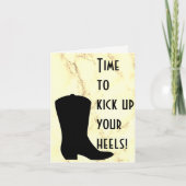 Kick Up Your Boots - Cowboy Verjaardag Kaart (Voorkant)