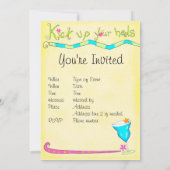 Kick Your Heels Invitation Jaune (Dos)