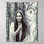 Kickapoo Indian Brujah White Wolf Poster (Voorkant)