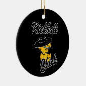 Kickball Chick #4 Keramisch Ornament (Rechts)