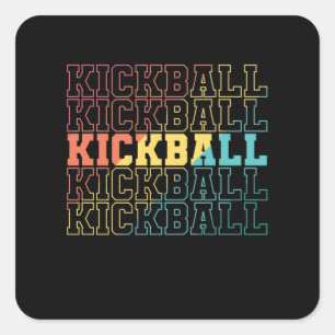 Kickball Gummiball America Sport USA Vierkante Sticker