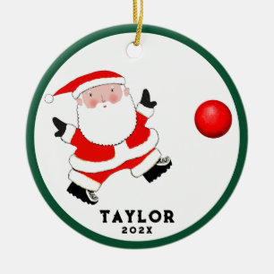 Kickball Kerstmis 2023 Collectible Keramisch Ornament