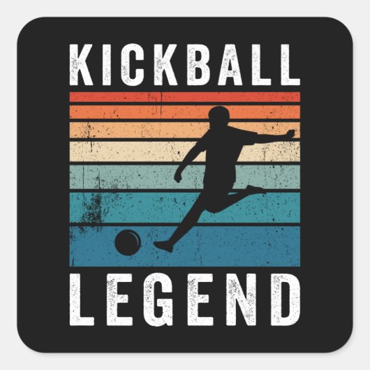 Kickball Legend Vierkante Sticker (Voorkant)