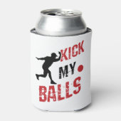 Kickball Pitcher Funny Kick My Balls Blikjeskoeler (Blikje Voorkant)