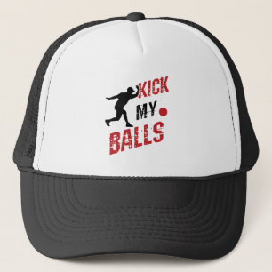 Kickball Pitcher Funny Kick My Balls Trucker Pet
