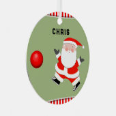 Kickball Player Holiday Cadeft Metalen Ornament (Voorkant Rechts)