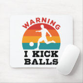 Kickball Warning I Kick Balls Muismat (Met muis)