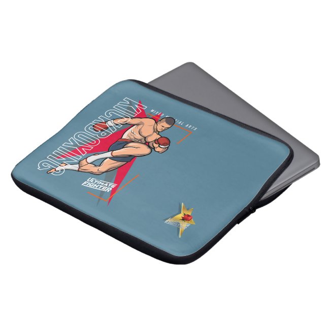kickboksen | 13 inch laptop sleeve (Voorkant top)