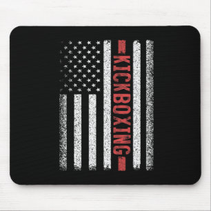 Kickboksen Amerikaanse Vlag 4 juli Kickboxer Voor Muismat