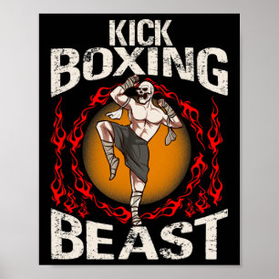 Kickboksen Beest Braziliaanse Vechtkunsten in Nood Poster