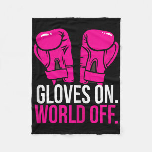 Kickboksen Chick Kickboxer Trainingshandschoenen O Fleece Deken