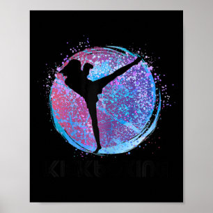 Kickboksen Dames Meisjes Kinderen Kickbokser Bokse Poster