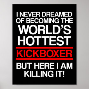 Kickboksen Gedroomde Kickboksen Workout Poster