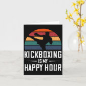 Kickboksen is mijn happy hour grappig kick boksen kaart (Gele Bloem)
