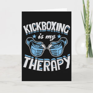 Kickboksen is mijn therapie Grappig boksen Karate Kaart