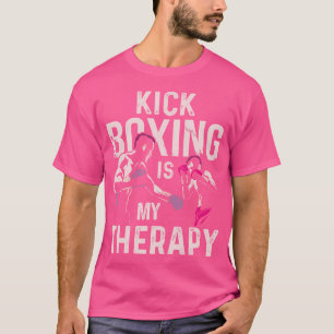 Kickboksen is mijn therapie Grappig Kick Boksen T-shirt