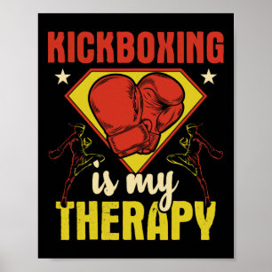 Kickboksen Is Mijn Therapie - Kickbokser Martial A Poster