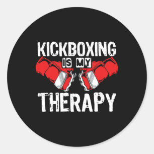 Kickboksen is mijn therapie Mma Kickboksen Kickbox Ronde Sticker