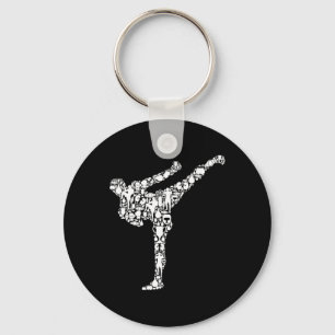 Kickboksen Kickbokser Karate Jongens Kinderen Mann Sleutelhanger