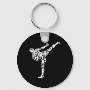 Kickboksen Kickboxer Karate Jongens Kinderen Manne Sleutelhanger